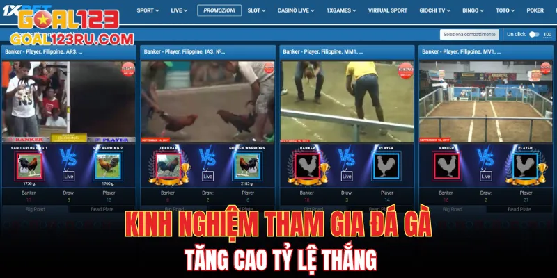 Đá Gà Goal123 - Trải Nghiệm Cá Cược Đỉnh Cao Đá Gà Online 3 Kinh nghiệm tham gia đá gà tăng cao tỷ lệ thắng